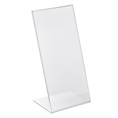 Porta avvisi da banco a L, acrilico formato verticale | 1/3 A4