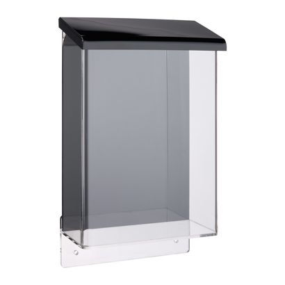 Porta brochure resistente alle intemperie con coperchio, nero, robusto A5