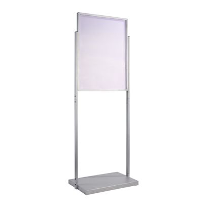 Espositore poster, bifacciale A1, EDGE argento  | per 2 manifesti 