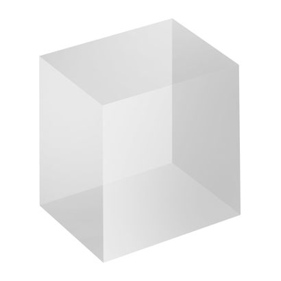 Blocco acrilico, trasparente 50 x 50 x 40 mm 