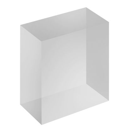 Blocco acrilico, trasparente 100 x 100 x 50 mm 