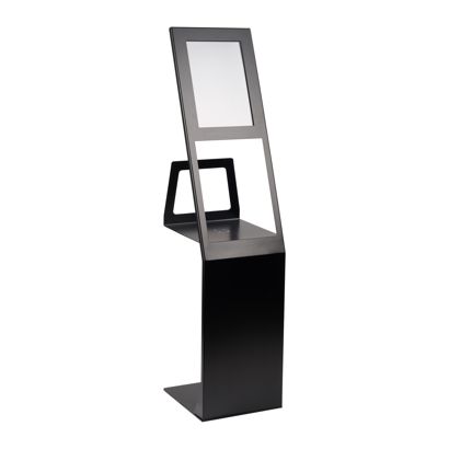Porta cataloghi con scomparto informativo FARGO, 1 x A4 nero 