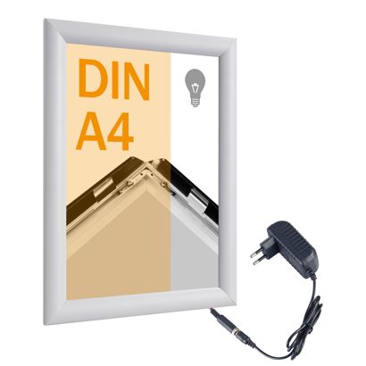 Cornice a scatto LED, A4 bianco 
