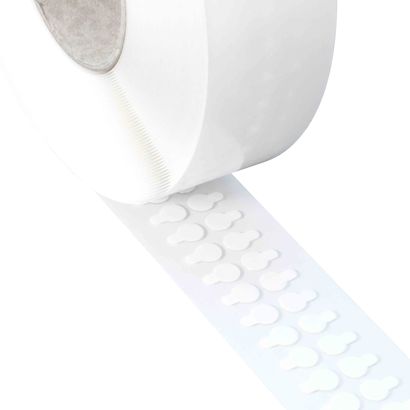 Bollini biadesivi, acrilato puro, 1 mm di spessore, forte/forte 10 mm | 3000 pz