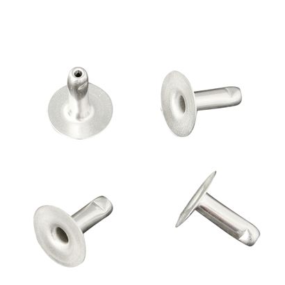 Rivetti tubolari doppi, parte inferiore, aperto, tipo A, 10 mm diametro testa 