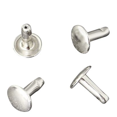 Rivetti tubolari doppi, parte inferiore, chiuso, tipo A, 9 mm diametro testa 