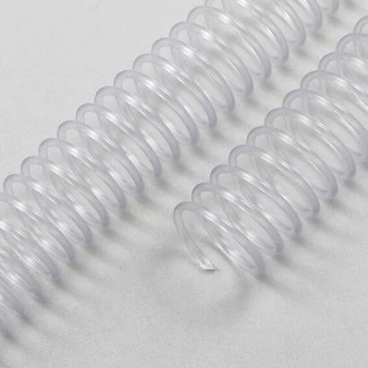 Spirali plastiche coil, A4, passo 4:1 25 mm | trasparente 