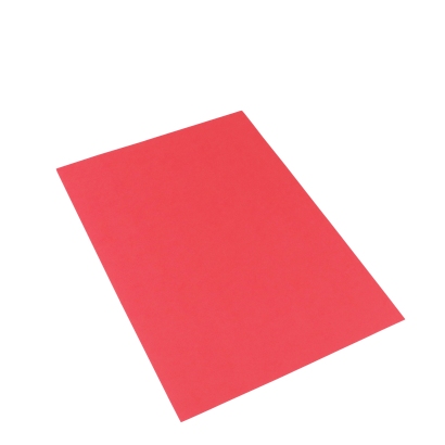 Copertina posteriore in cartoncino A4, struttura in lino, rosso