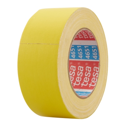 tesa 4651, nastro telato premium rivestita di acrilico 50 mm | giallo
