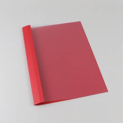 Cartellina per rilegatura con occhielli A4, struttura in lino, 100 fogli, rosso | 10 mm