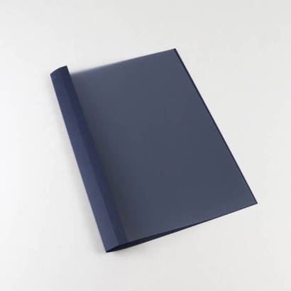 Cartellina per rilegatura con occhielli A4, struttura in lino, 65 fogli, blu scuro
 | 6 mm