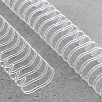 Spirali metalliche, passo 2:1, A4 6,9 mm (1/4") | bianco