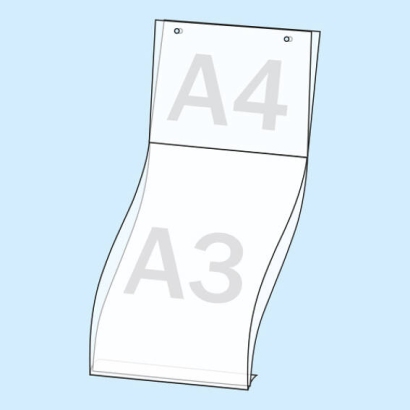 Porta cartelloni, PCV rigido A3 formato verticale e A4 formato orizzontale