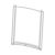 Buste per cartelloni, PVC rigido parte anteriore aperta con porta penna, con 3 strisce adesive ad alte prestazioni (supporto in PET) sul retro  | formato verticale 