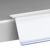 Profilo portaprezzi HE autoadesivo, 15° angolo di lettura 39 mm | 1000 mm | bianco  | per incollare (nastro adesivo standard) 