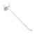 Broche singola in plastica, bianco 150 mm