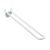 Broche doppia in plastica, bianco 200 mm