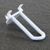 Broche doppia in plastica, bianco 50 mm
