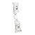 Clip porta prezzo con due pinze piccole,  trasparente  senza estensione 