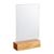 Espositore acrilico con base in legno formato verticale | null | A6