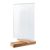 Espositore girevole in acrilico con base in legno A4