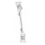 Clip porta prezzo con due pinze piccole, 6 cm di estensione, trasparente  6 cm di estensione 