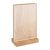 Porta avvisi da banco con base a T magnetico acrilico/rovere 100 x 150 mm 