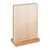 Porta avvisi da banco con base a T magnetico acrilico/rovere 130 x 180 mm