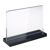 Porta avvisi da banco a T magnetico con base nera A5 148 x 210 mm  | orizzontale 