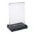 Porta avvisi da banco a T magnetico con base nera A6 - 105 x 148 mm  | formato verticale 