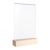 Espositore da tavolo MODUL, tasca in vetro acrilico con base in legno null | null | A5