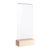 Espositore da tavolo MODUL, tasca in vetro acrilico con base in legno null | null | 1/3 A4