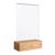Espositore da tavolo MODUL, tasca in vetro acrilico con base in legno null | null | A6