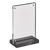 Porta avvisi da banco con base a T magnetico con base nera opaca A6  | formato verticale 