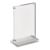 Porta avvisi da banco con base a T magnetico con base trasparente opaca A6  | formato verticale 