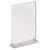 Porta avvisi da banco con base a T magnetico con base trasparente opaca formato verticale | A4
