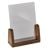 Espositore da tavolo legno ‘LignoLine’ A6  | formato verticale  | legno di noce|acrilico (PMMA) 