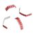 Clip in fil di ferro per chiusura di buste e sacchetti 33 mm | bianco|rosso 