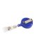 Porta badge a yoyo, di plastica blu 