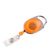 Porta badge a yoyo arancione|trasparente 