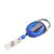 Porta badge a yoyo con clip da cintura blu|trasparente 