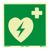 Cartello Defibrillatore, fotoluminescente, plastica, ISO 7010 150 x 150 mm