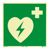 Cartello Defibrillatore, fotoluminescente, plastica, ISO 7010 200 x 200 mm