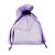 Sacchetti di organza con chiusura a nastro in raso viola  | 90 x 120 mm 