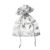 Sacchetti di organza con motivo natalizio 100 x 130 mm  | Fiocco di neve/cristallo di ghiaccio 
