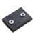Magneti gommati, rettangolari, con filettatura interna 43 x 31 mm  | M4x4,5 mm  | nero  | 13 kg