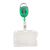 Buste porta badge con yoyo verde|trasparente  | 1 cursore 