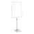Cornice per poster con piantana telescopica (set) A3 trasparente  | superficie di base: grigio  | Piantana in alluminio regolabile da 300 a 500 mm 