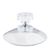 Ventose con dado zingrinato 40 mm | M4, 6 mm di lunghezza  | dado zigrinato in plastica transparente 