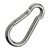 Moschettone, acciaio inox, lucidato 50 mm